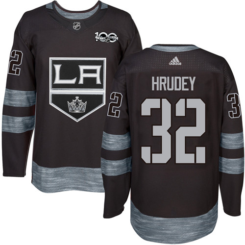 Adidas Kings #32 Kelly Hrudey Black 1917-100th Anniversary Stitched NHL Jersey